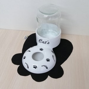 Custom design ceramic cat water bowl/water dispenser/water bowl for longhaired cats/non-wetting water bowl/drinking feeder/pet bowl