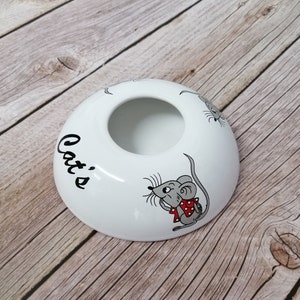 Ceramic cat water bowl/Cat bowls/Kitten water bowl/Water bowl for cat cage/Travel water bowl/Pet bowls cat/Cat feeder/Non wetting water bowl