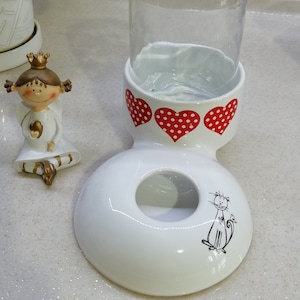 Custom design ceramic cat water bowl/cat bowl/water dispenser/water bowl for longhaired cats/non-wetting water bowl/drinking feeder/pet bowl