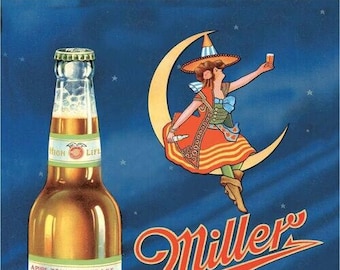 Miller Time High Life Beer Tin Sign Bar Man Cave Vintage Retro Ad Rustic Style 