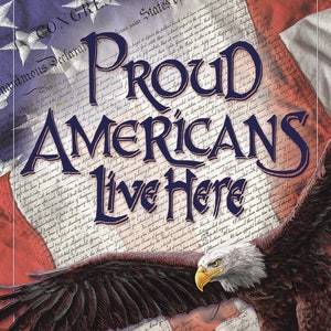 Proud Americans | Vintage Sign | Tin Sign | Garage Sign | Vintage Tin Sign | Outdoor Sign | Man Cave Sign