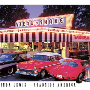Steak &#39;n Shake | Vintage Sign | Tin Sign | Garage Sign | Vintage Tin Sign | Outdoor Sign | Man Cave Sign