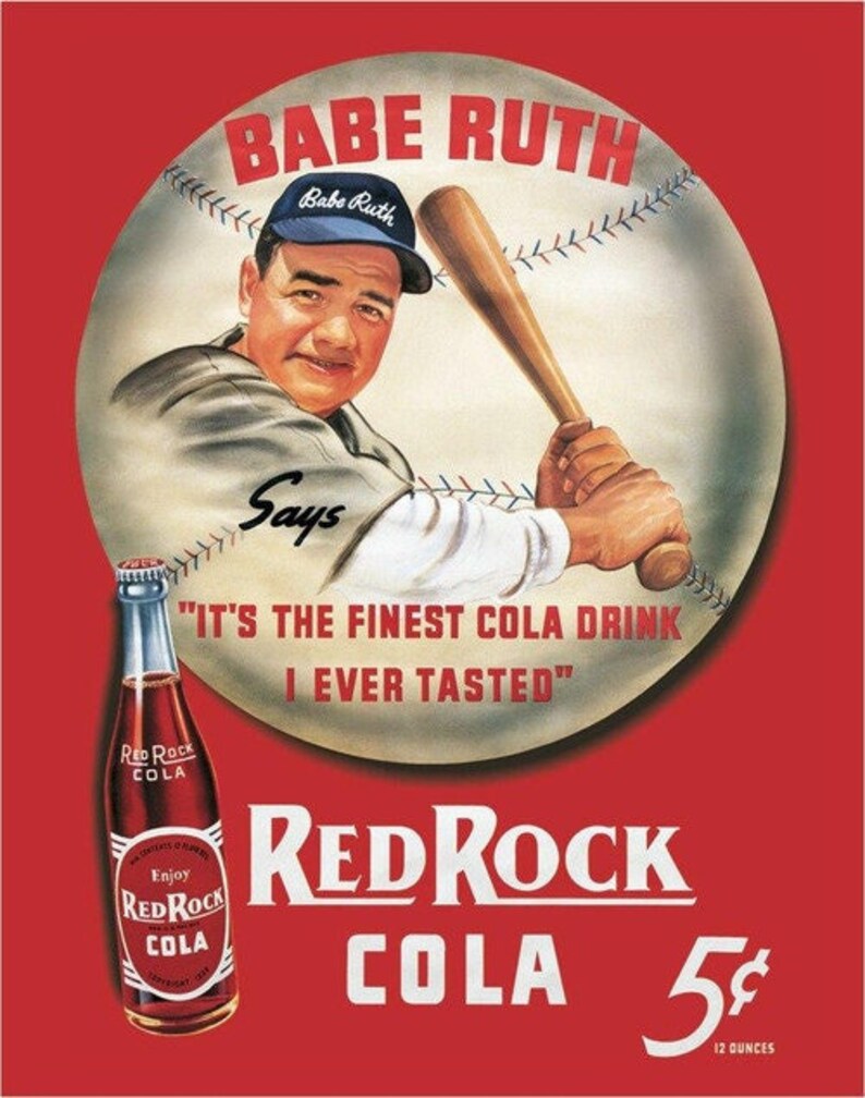 Babe Ruth Metal Sign: Vintage Baseball Garage Decor (12.5