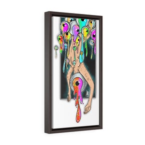 Never Not Stoked Vertical Framed Premium Gallery Wrap Canvas
