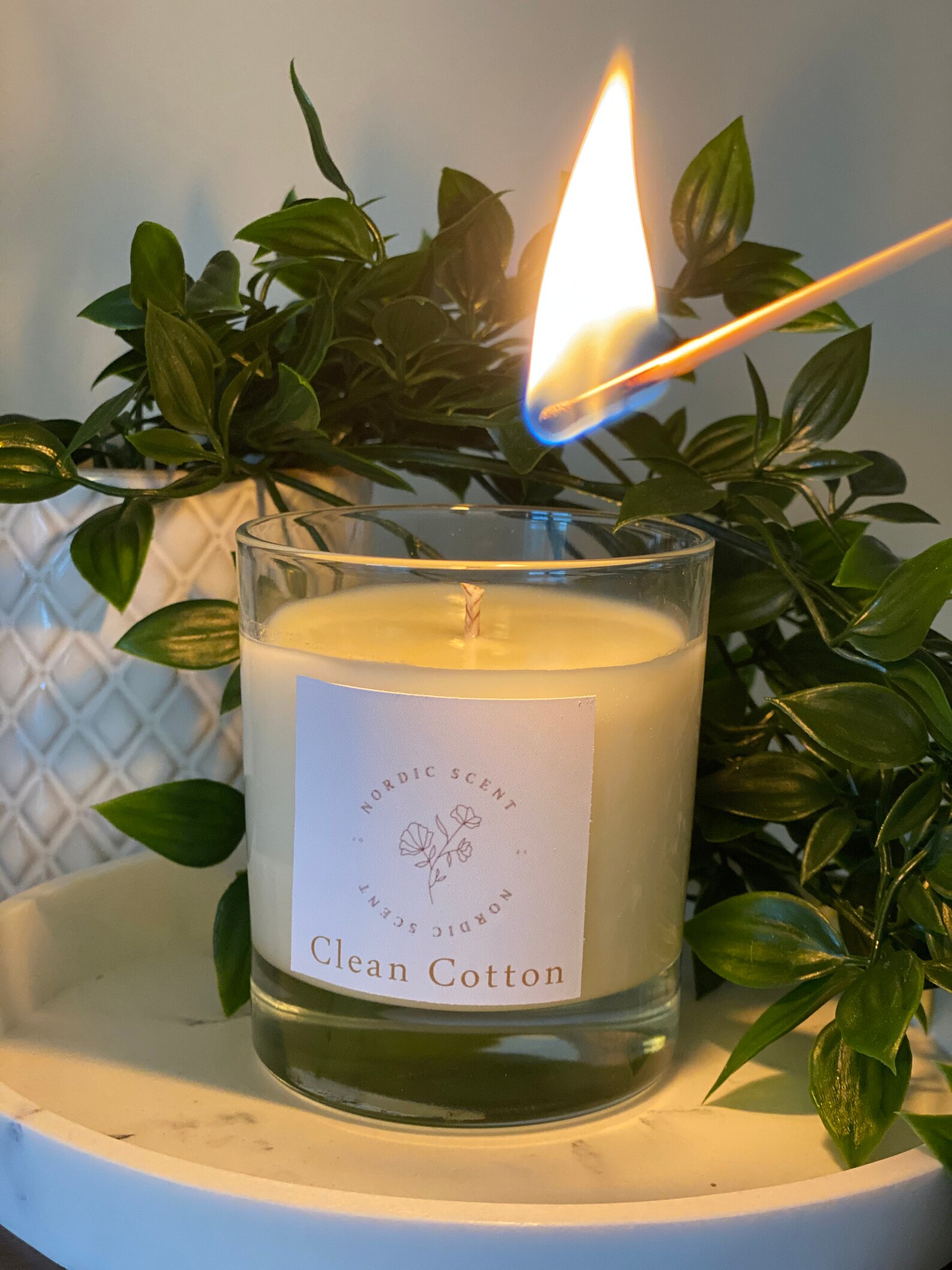 Clean Cotton Candle 30cl Large Luxury Candle handmade/ hand Etsy.de