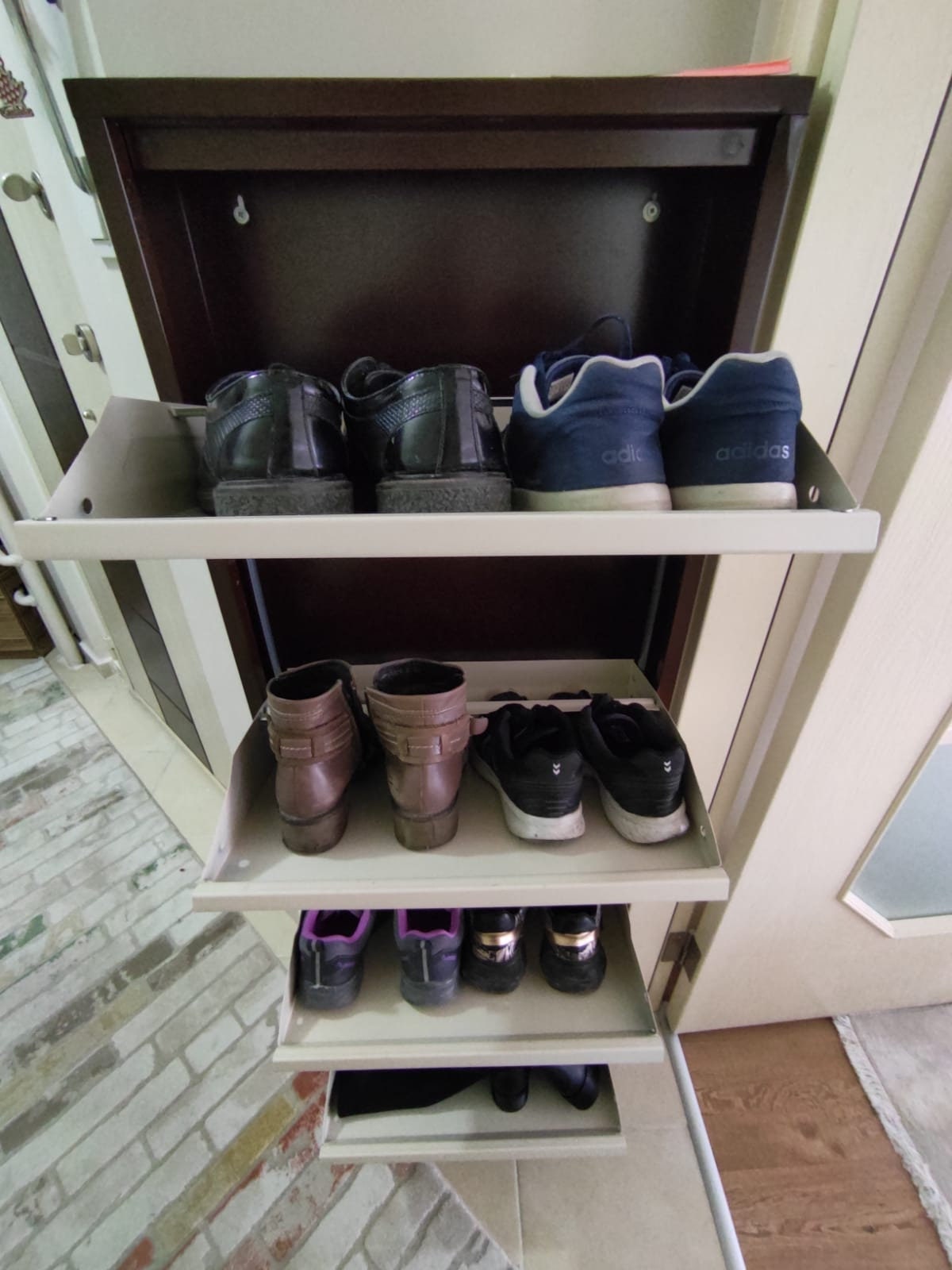 Drop Cover Metall Schuhständer 3 / 4 Augen Wandaufbewahrung | Etsy