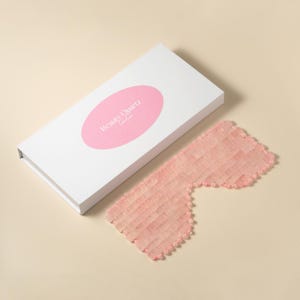 Rose Quartz Crystal Eye Mask | Christmas Gift | Birthday Gift | Bestie | Spa at Home, Glow Booster, Quartz Grade A+, Natural and Pure