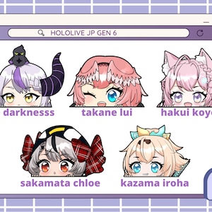 Hololive Japan | Generation 6 | Vtubers Peeker Stickers