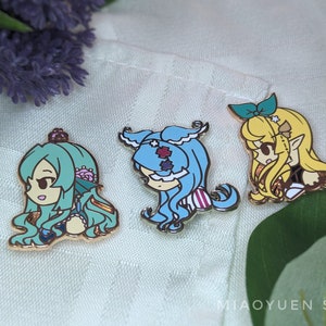 Nijisanji EN Lazulight | Pomu Rainpuff, Elira Pendora, & Finana Ryugu Enamel Pin