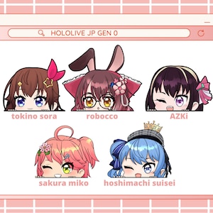 Hololive Japan | Generation 0 | Vtubers Peeker Stickers