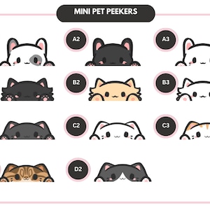 Mini Pet Peeker Decal Stickers