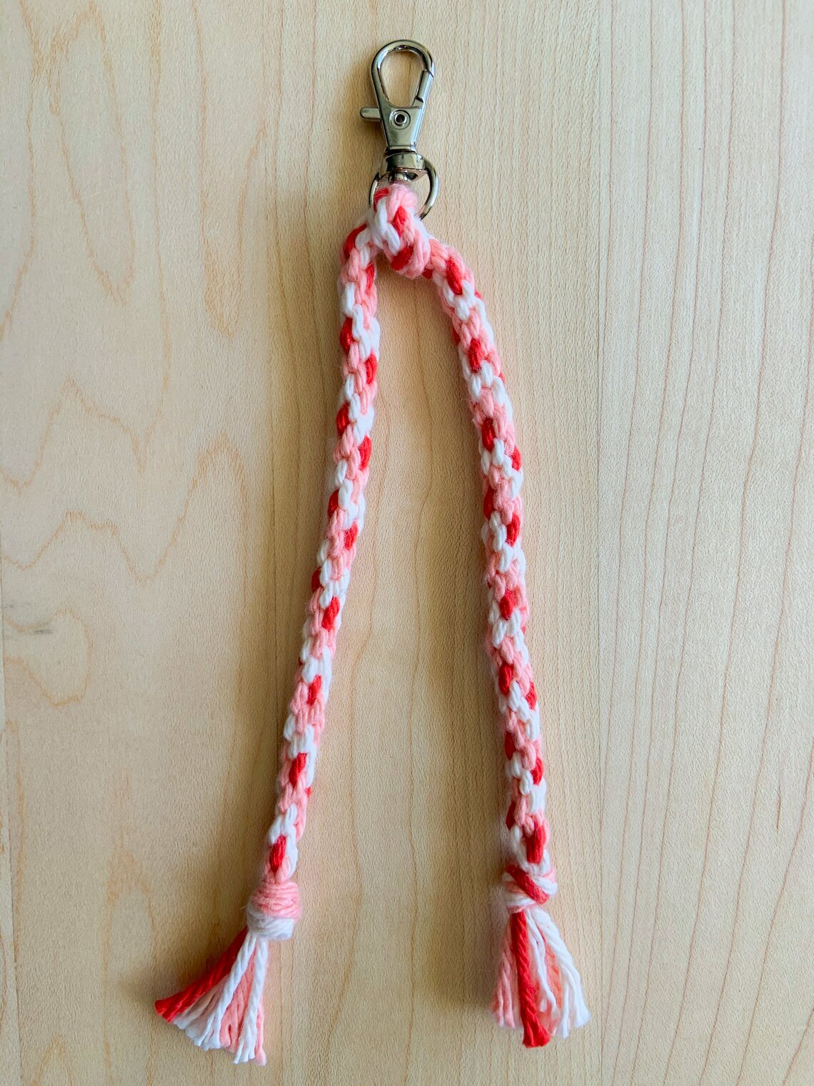 Mini Knotted Cotton Yarn Rope Keychain Mini Macrame Keychain Etsy