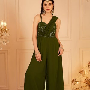 One piece plazo dress deals