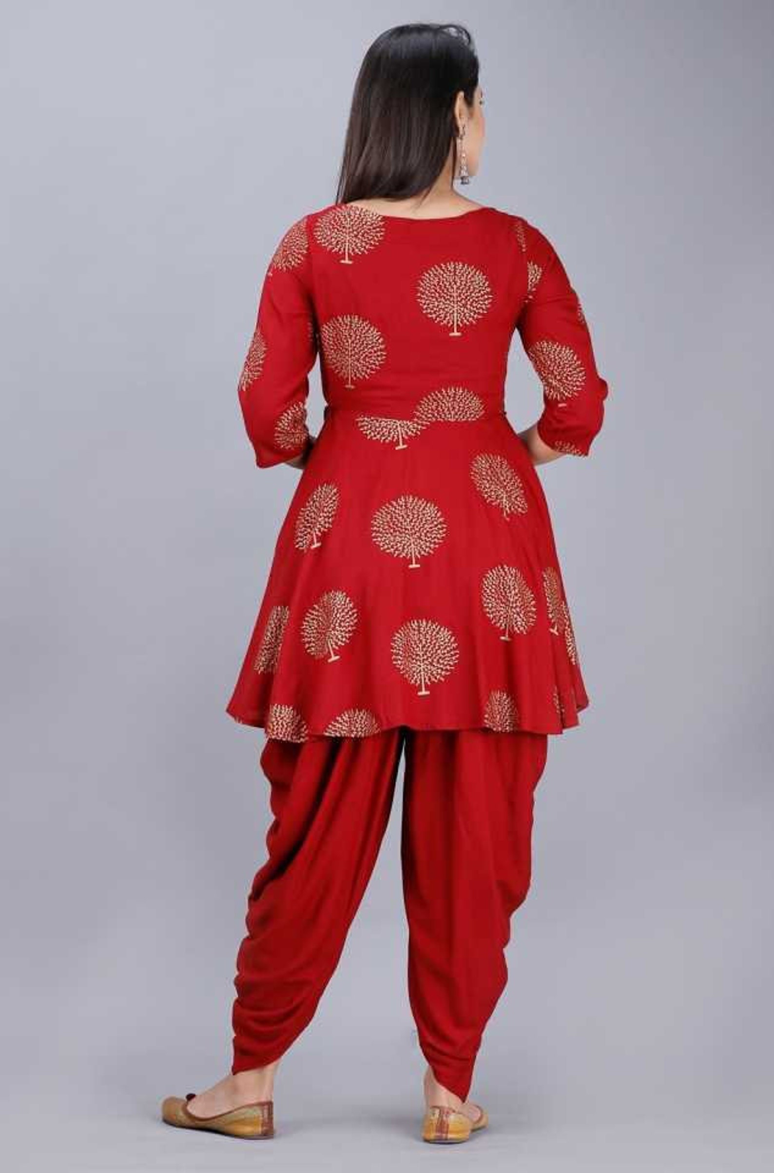 peplum top with dhoti pants