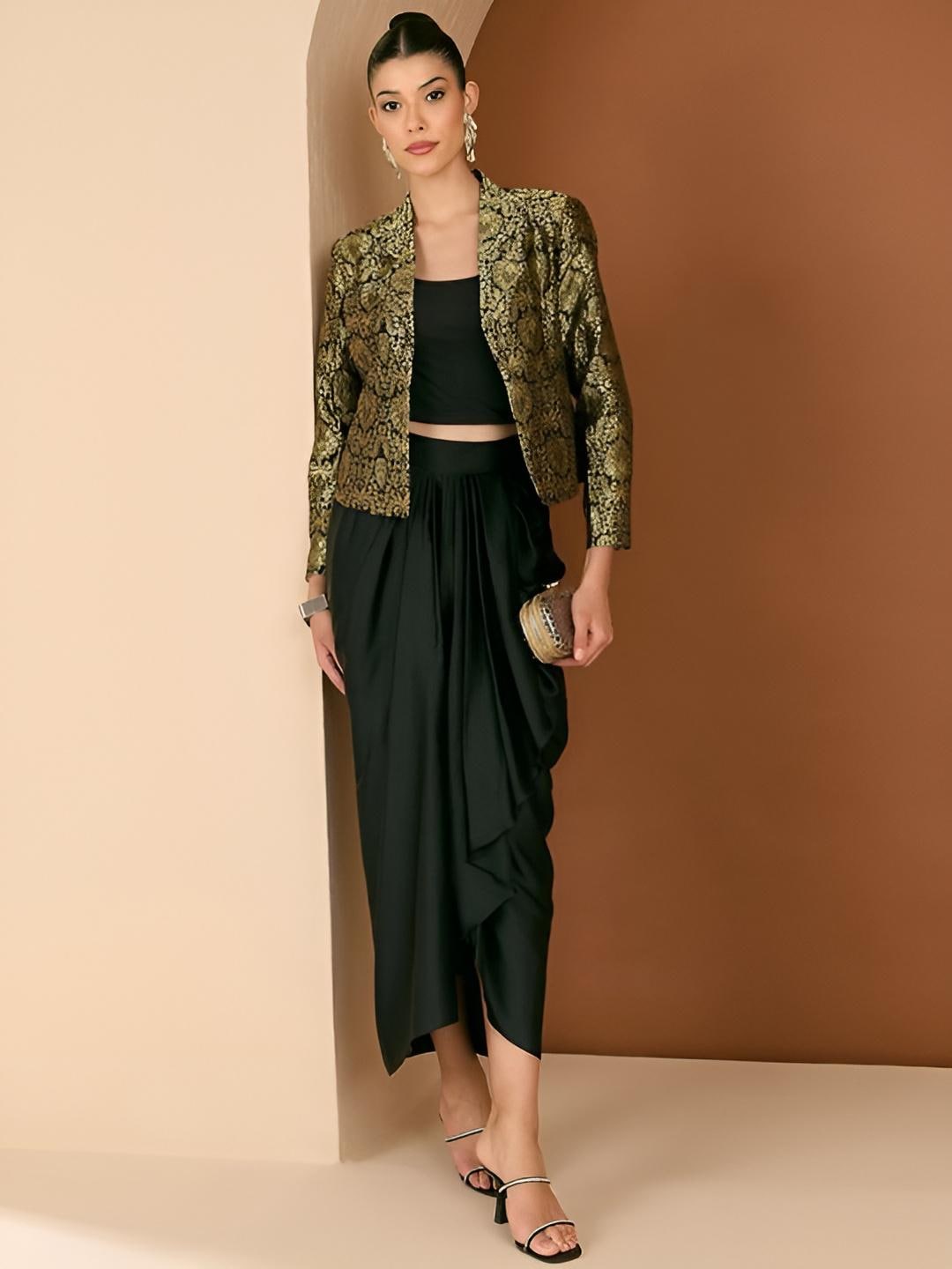 Western Skirt Dress Indo Western Dress 218 Trendy Black Indo