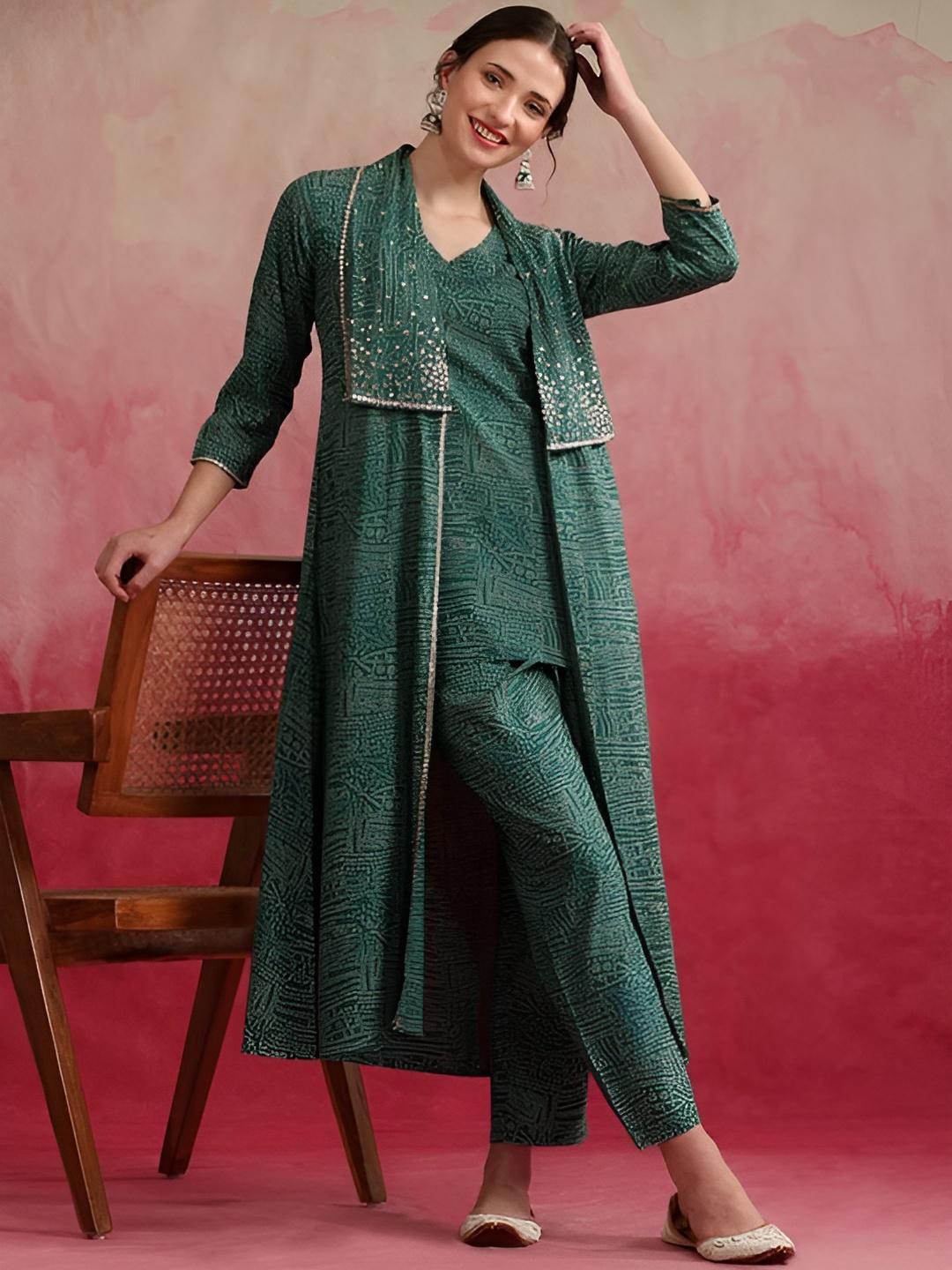 Kurti Designs Ethnic Kurti With Long Shrug Designer Long Kurtis