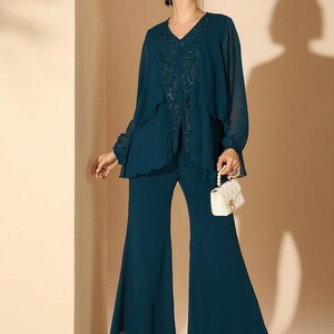 Sequin Embellished Tunic With Palazzo Coord Set