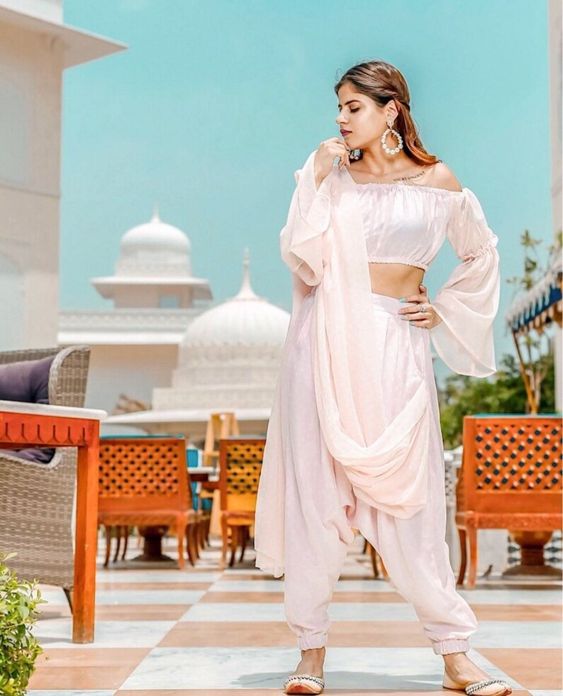 crop top with dhoti salwar