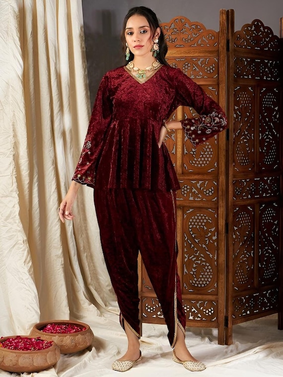 strapless open back dress Traditional Ramadan Eid Special Dhoti Dress For Women main image 0