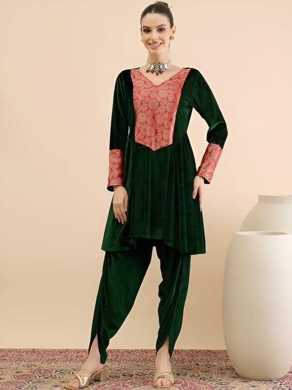 green dhoti dress for women Shop Green designer Dhoti Skirt Sets for Women Online