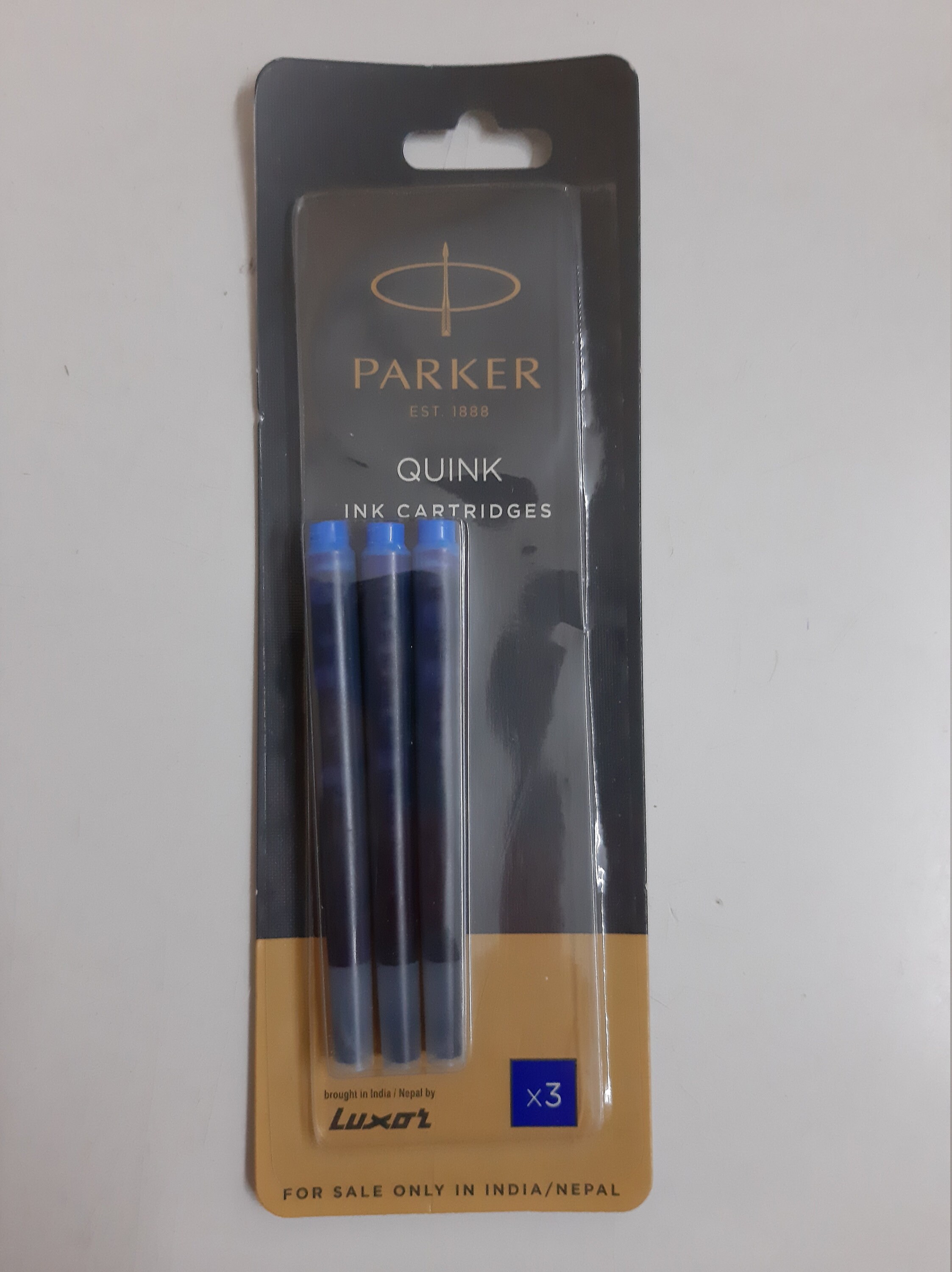Parker Quink Ink Fountain Pen Cartridges Black or Blue Color Etsy