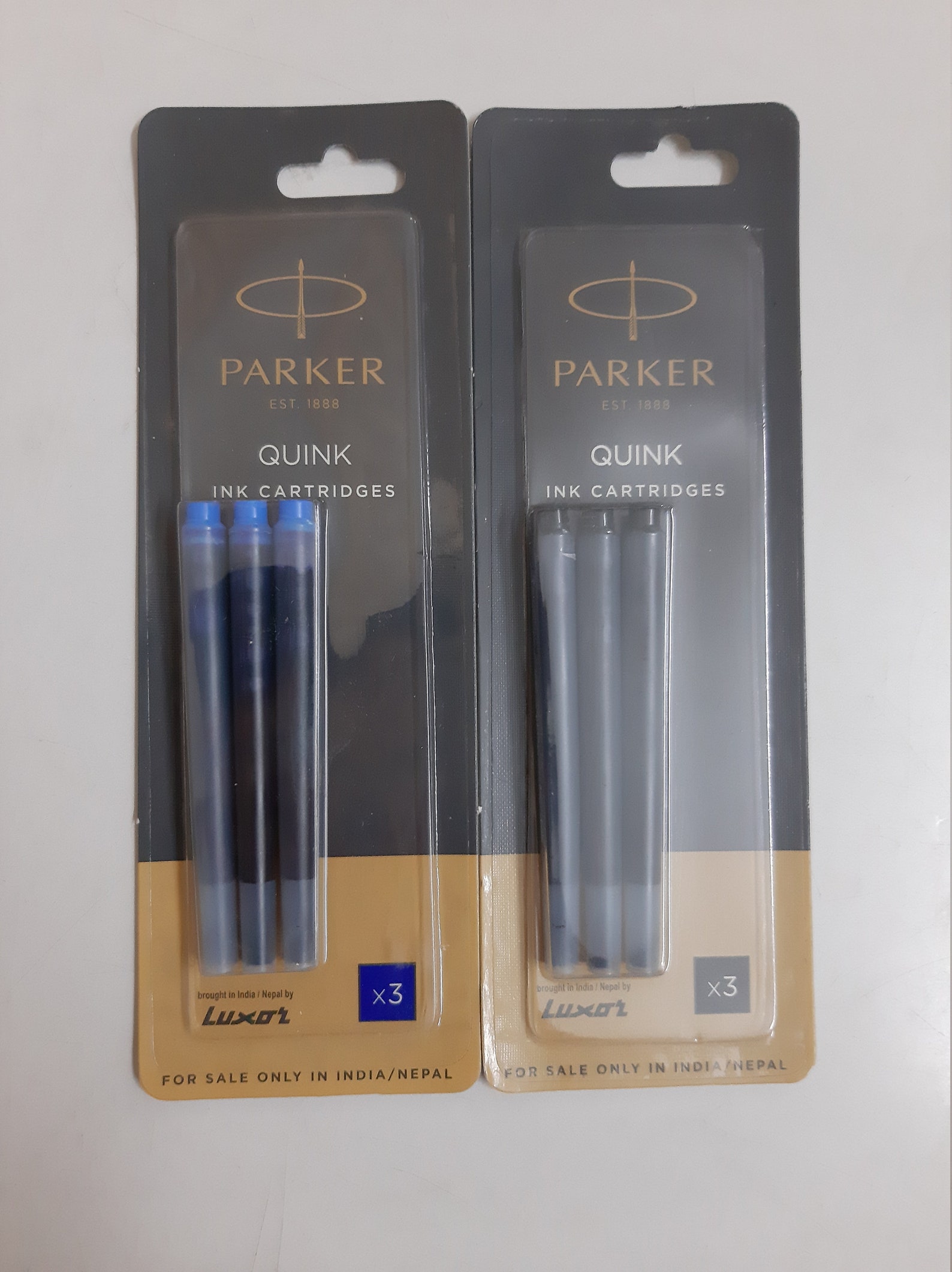 Parker Quink Ink Fountain Pen Cartridges Black or Blue Color Etsy
