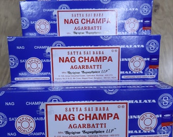 Satya Sai Baba Nag Champa 250 Gram X 4 Pack Incense Sticks Free Shipping + Free Incense Stand