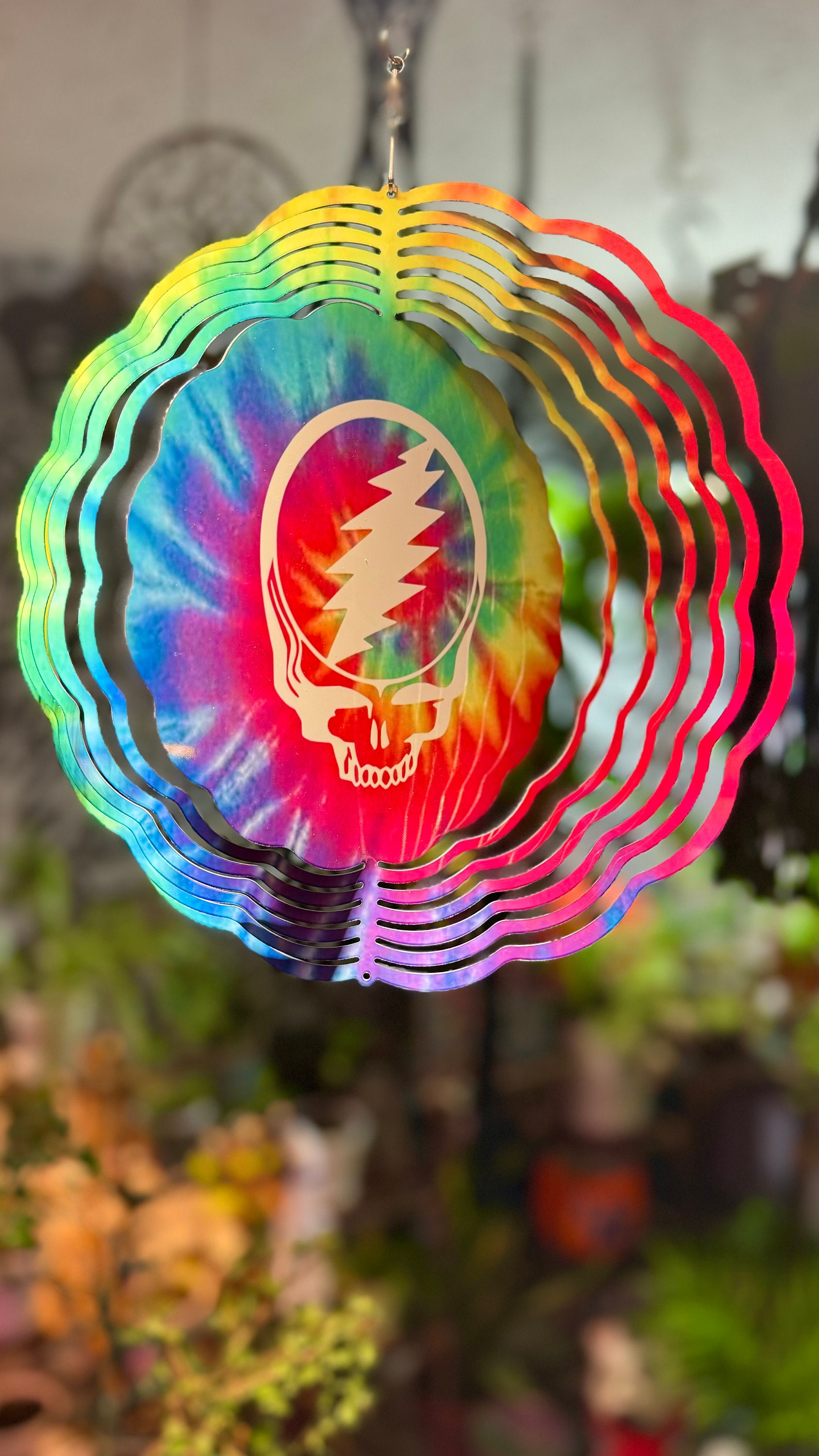 NEW LOWER PRICE Garden Spinner Custom - Grateful Dead - Tie Dye - Stealie - Rainbow - Goose - Popular 2024 Spring Summer