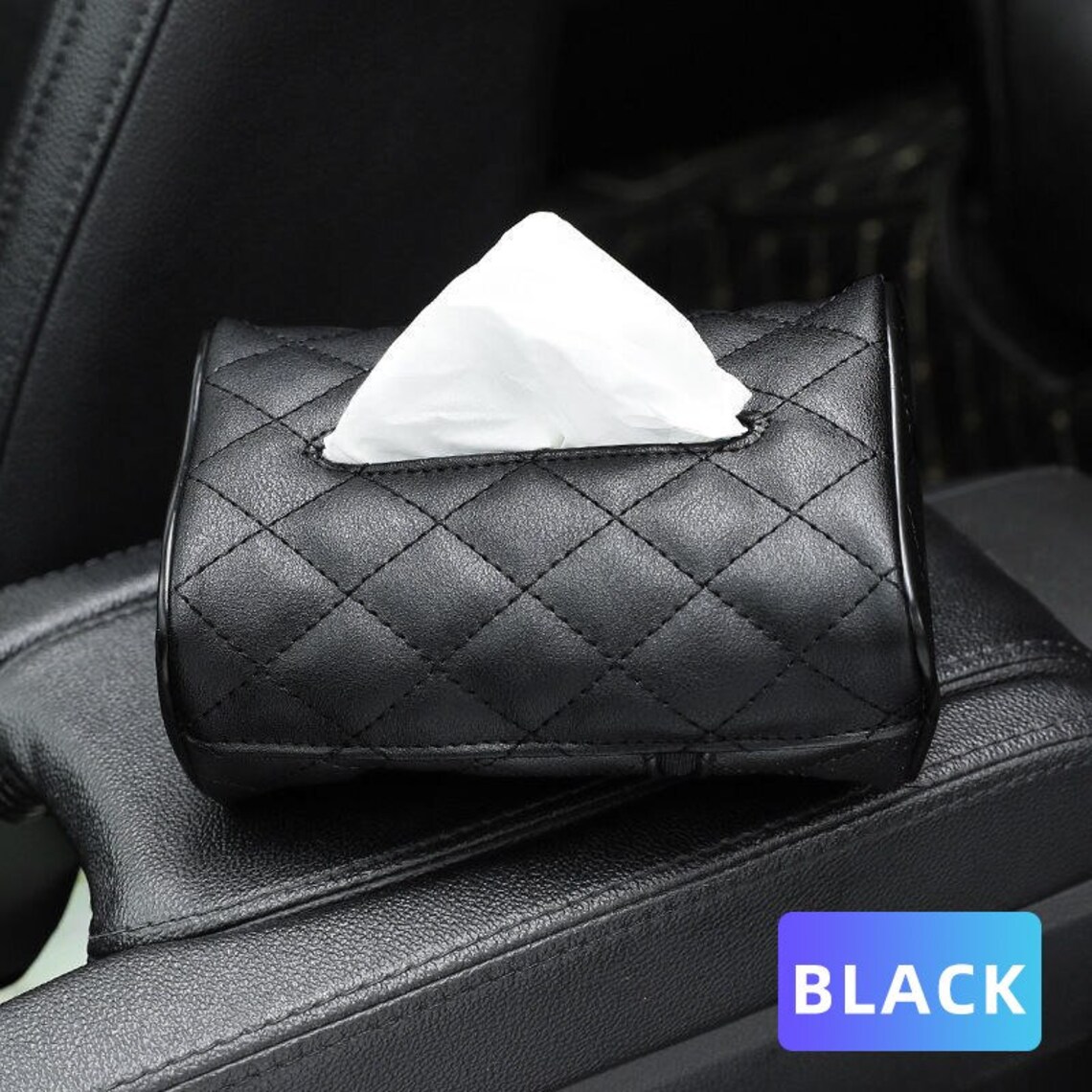 Small Black Tissue Boxes Black Tissue Boxes Car Etsy