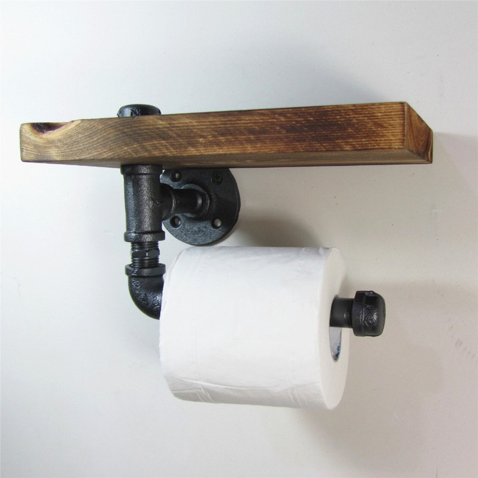 Industrial Rustic Toilet Paper Holder Wall Mounted Vintage Etsy