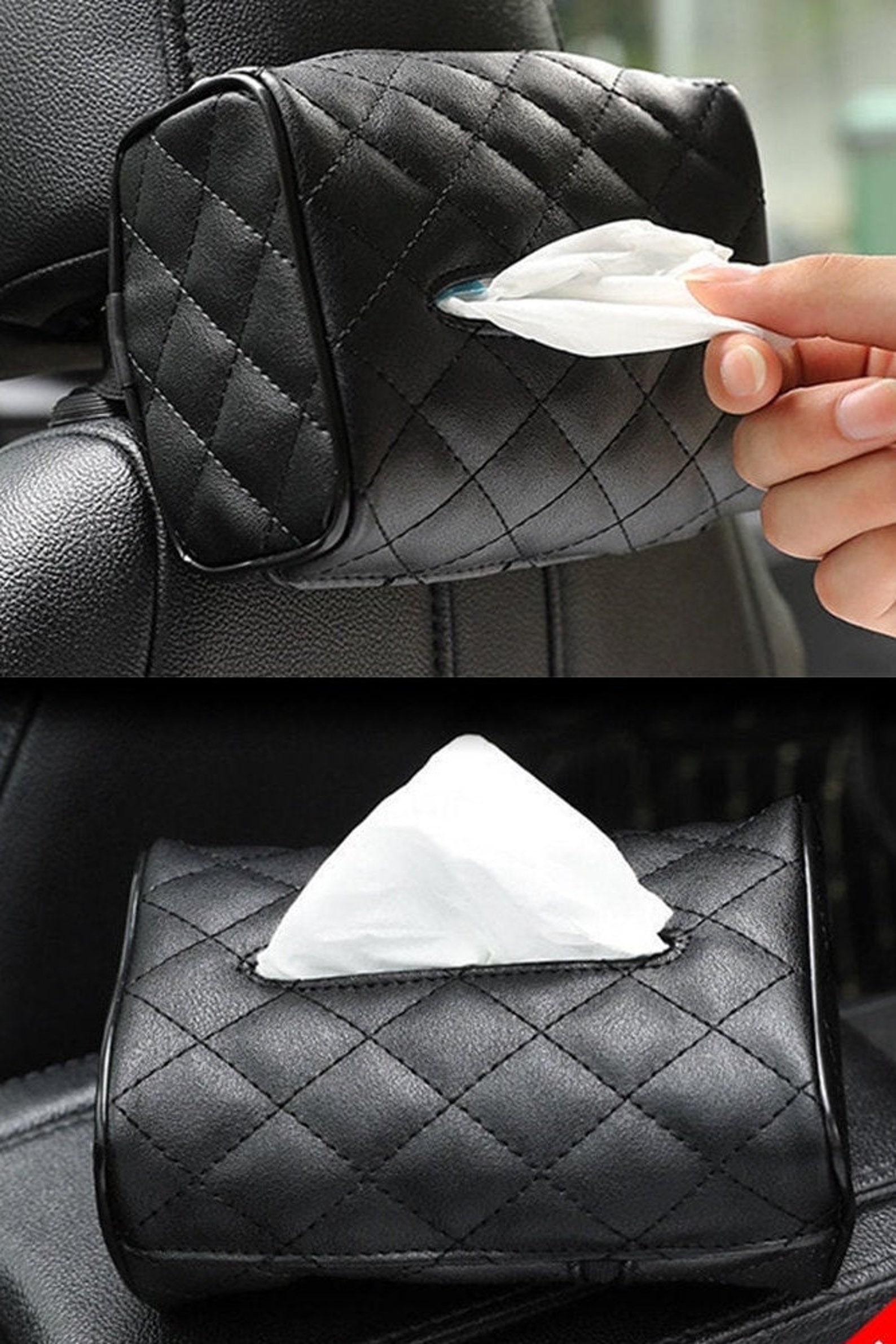 Small Black Tissue Boxes Black Tissue Boxes Car Etsy