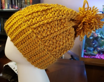 Cross Double Crochet Hat