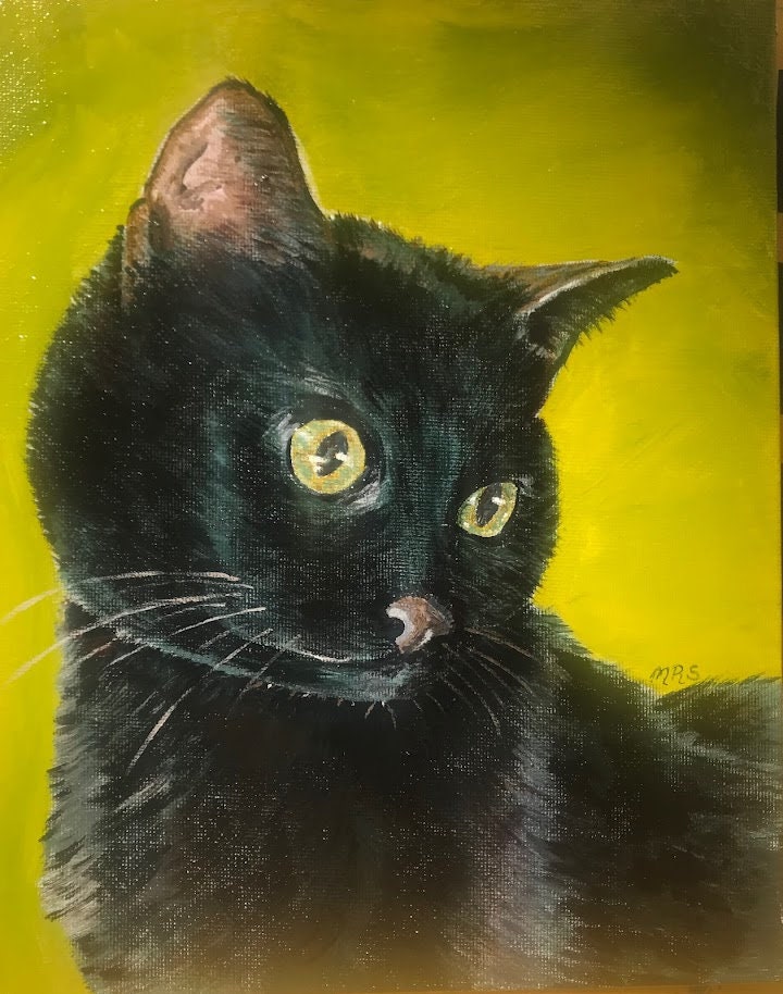 Custom Cat Portrait Etsy
