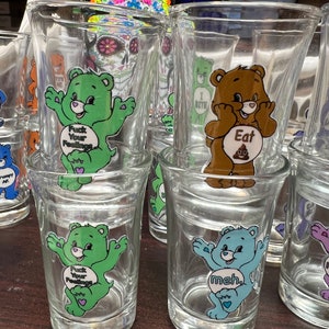 Swear Bear Care Bears Shot Glasses Funny gifts image 6