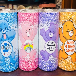 Swear  Bear Care Bear swear bears. Makes  a funny gift. Includes lid and straw 20 oz