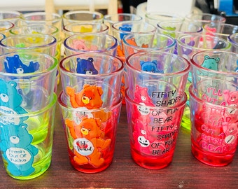 Swear Bear Care Single Shot Glasses! Funny gifts!