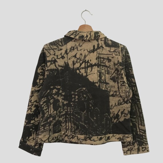 Vintage Abstract Pattern Cropped Jacket - S Size - image 2