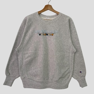 Vintage Champion Reverse Weave Sweatshirt: Santa Monica College, Grey Pullover (M Size)