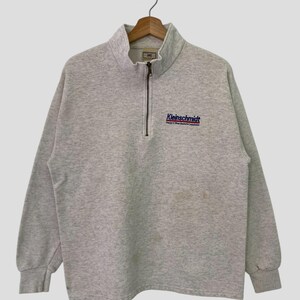 Vintage Lee Heavyweight Half-Zip Sweatshirt - Kleinschmidt Spellout - Medium