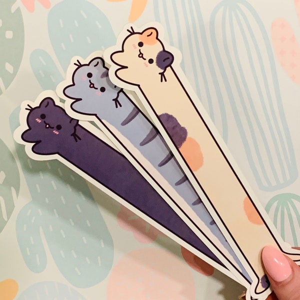 Long Cats Stickers/ Gift for Cat Lovers/ Cat Stationary/ Cat Themed Stickers