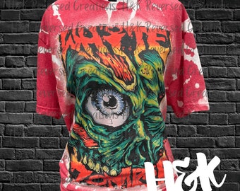 Red tie dyed zombie shirt