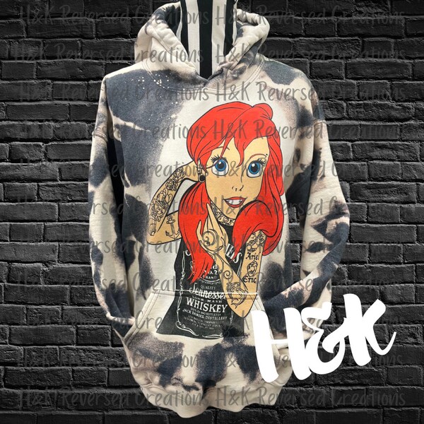 Punk Ariel Bleached Hoodie