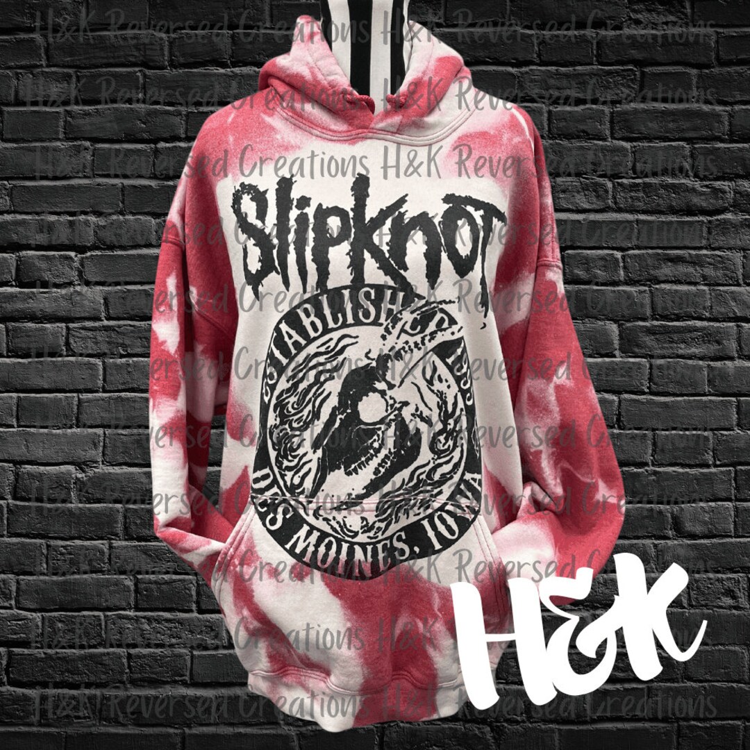 Slipknot WANYK Upcycle Bleached Hoodie Zip Up Size Med