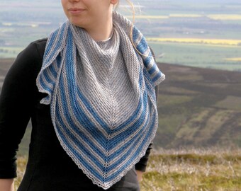 Orithyia - Striped Shawl Knitting Pattern