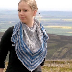 Orithyia - Striped Shawl Knitting Pattern