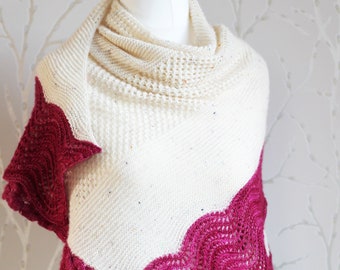 Coorie - Lace, Cabled and Intarsia Shawl Knitting Pattern