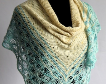 Shoormil - Textured and Lace Shawl Knitting Pattern
