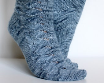 Sruthail - Toe Up Lace Sock Knitting Pattern