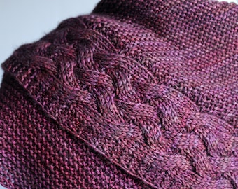 Dualaich - Reversible Cabled Shawl Knitting Pattern