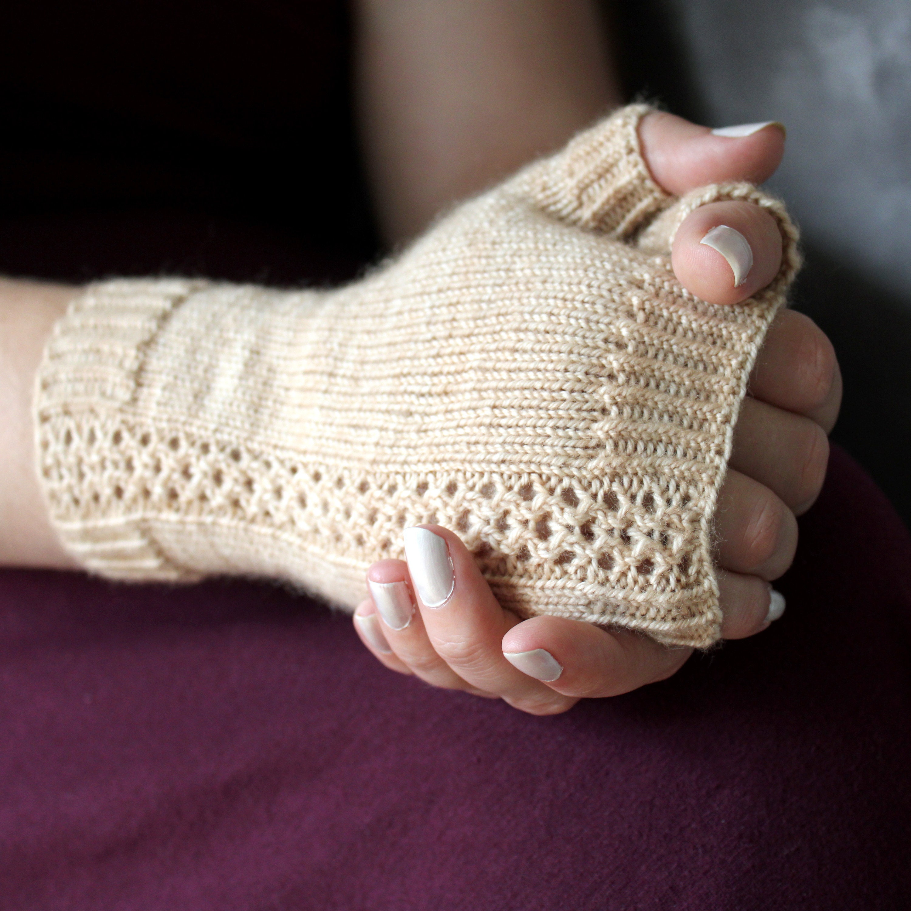 Adhar - Fingerless Mitts Knitting Pattern - Etsy